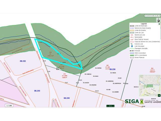 Leilão de Imóvel - Terreno com área de 2.242,30m² - Santo André/SP 